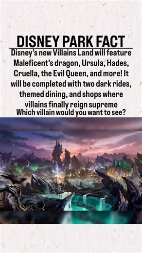 85 reactions · 20 comments | Disney’s new Villains Land at Magic...