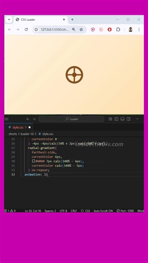 CSS Animation Tutorial | CSS Loader Challenge 18 #cssanimation #csstutorial #cssloader #shorts