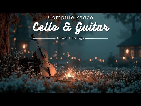 Cello Music & Acoustic Guitar Melodies | Relaxing Instrumental Night Campfire Peace