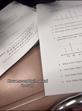 I think our teacher hates us 😭. #fyppppppppppppppppppppppp #fypシ #math #school #class #schoolsucks #twin #meandhg #inclass #feeakingout #xyzbca #zyxcba