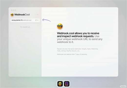 Webhook.cool - online webhook tester