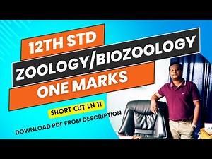 12th Zoology | Bio - Zoology | One Marks Short Cut | Chapter 11