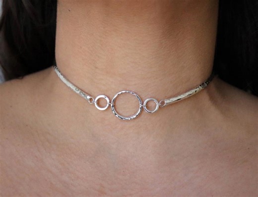 Discreet Silver Slave Day Collar Necklace – 6 Gauge Half Round (4.2mm) BDSM Collar, Sub Collar With O-ring, Nickel Free, Hammered - Etsy