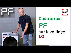 Mon lave linge LG affiche le code erreur PF