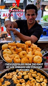 ❗️SAN GENNARO ZEPPOLES 🇮🇹 These iconic balls of freshly fried dough get coated in powdered sugar and shaken in a bag. The result? A moment that has defined Italian festivals for decades 🔥 If you’re heading to San Gennaro, the best ones will be found at Danny’s on the corner of Grande Mulberry! Don’t miss the fried rainbow cookies either ✔️ 📍 Little Italy, Manhattan, NYC 👉 The Feast is going on until Sept 21st #TheGrubfather #NYC #LittleItaly #SanGennaro #Manhattan | The Grubfather