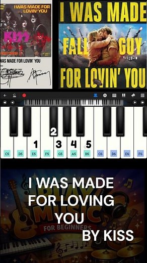 I Was Made For Lovin’ You Easy Piano Tutorial | Beginners | #Shorts | Play Music For Beginner | kiss