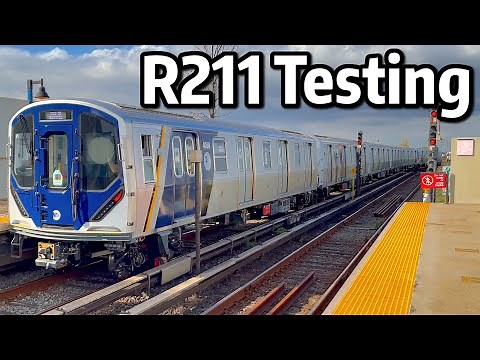 ⁴ᴷ⁶⁰ New R211 Subway Cars Performance Testing at Broad Channel as a Full 10-Car Train