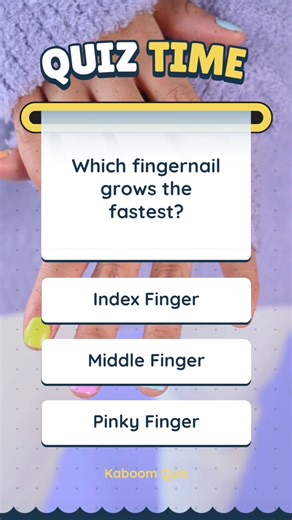 188K views · 6.2K reactions | Which fingernail? #quiz #quiztime #quizreels #popquiz #triviaquiz #generalknowledgequiz #braingame #educational #science #biology #biologyquiz #anatomy | Kaboom Quiz | Facebook