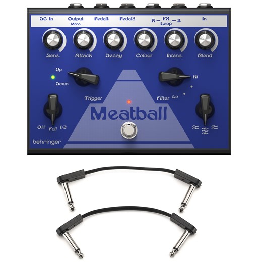 Behringer Meatball Envelope Filter Pedal with EBS Flat Patch Cable
