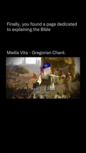 Explaining The Bible on Instagram: "The Media vita in morte sumus is a profound Gregorian chant (also known as the “Antiphona pro Peccatis” or “de Morte”), dating back to medieval times (likely around the 10th–12th centuries, though tradition links it to Notker the Stammerer in the year 912 AD). Its opening line translates to “In the midst of life we are in death,” capturing the fragility of human existence and the ever-present reality of mortality. The full responsory pleads for divine mercy: “