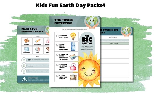 Kids Earth Day Activity Pack | Printable Worksheets for Kids | Earth Day Learning - Etsy