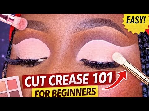 CUT CREASE EYESHADOW TUTORIAL FOR BEGINNERS | How To Do a Cut Crease for Hooded Eyes #makeuptutorial