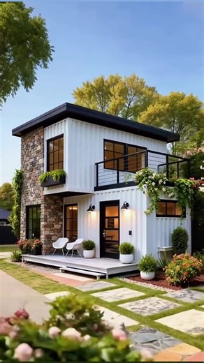 Prefabricated House Ready in 10 Days 🏡💯👌 https://tinyhouseuniverse.com/container-tiny-house/ #smallhome #fblifestyle #tinyhouseuniverse #housedesigns #prefablife | Tiny House Universe