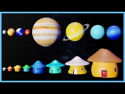 Planet SIZES for BABY | Planet comparison Game | Solar System Comparison for kids | 8 Planets sizes