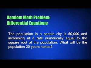 Random Math Problem: Differential Equations