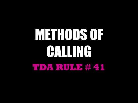 Calling Methods | TDA Rule #41