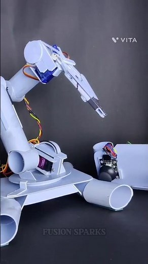 "🤖Robotic Arm Using PVC & Arduino!Human-Like Movements with Joystick Control 🕹️🔧✨ #Robotics #Arduino