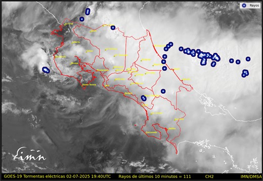 24K views · 254 reactions | #IMN_Imágenes media tarde (3:10 p.m.). La inestabilidad desde sectores del Caribe se manifiesta con lluvias variables (tormenta eléctrica ocasional) para dichas regiones, además de la Zona Norte y el Valle Central. En el Pacífico Central se aguaceros localizados con tormenta. Las lluvias más importantes se proyectan para sectores norte del país. | Instituto Meteorológico Nacional CR | Facebook