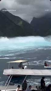 This is Teahupo’o - it’s my favorite spot on the island and I don’t even surf ! taking our guests there on our full day west coast tours on tahiti nothing short of amazing #tahiti #teahupoo #surf #islandhome #tahitilife #surfspot | Unique Tahiti