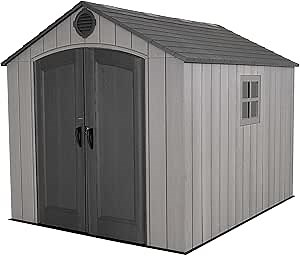 Lifetime Outdoor Storage Shed, 8 x 10 Foot, Gray