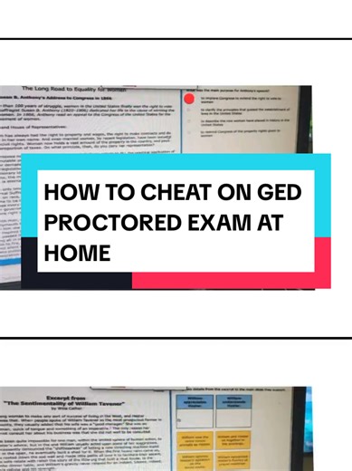 HOW TO CHEAT ON Ged PROCTORED EXAM AT HOME #gedexamcheat #adultlearning #gedhelper #gedprep #gedproctoredexam