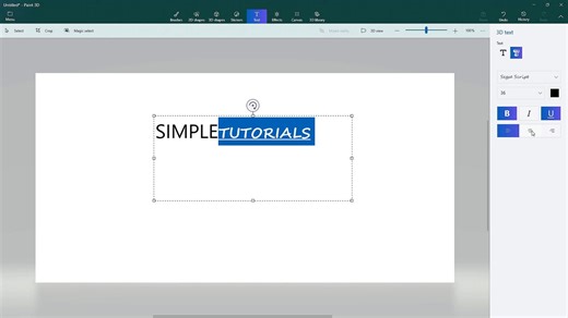 Paint 3D Course Section 24 Adding 3D Text