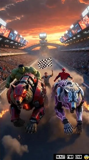 Hulk vs Spider-Man | The Wolf Engine Championship 🐺🔥 Epic Superhero Racing Battle