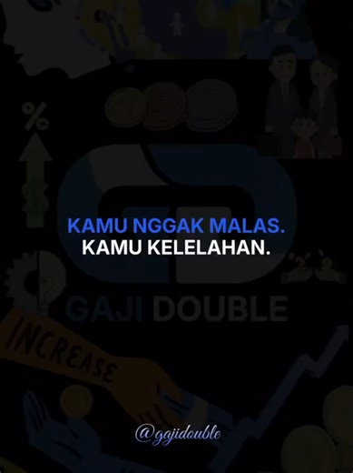 Aku pernah di fase ini: bangun bukan karena semangat, tapi karena tanggung jawab. Pelan-pelan aku belajar, kadang yang kita butuhkan bukan motivasi… tapi pengertian. #bukanmalas #kelelahanmental #relatebanget #gajidouble #fyp