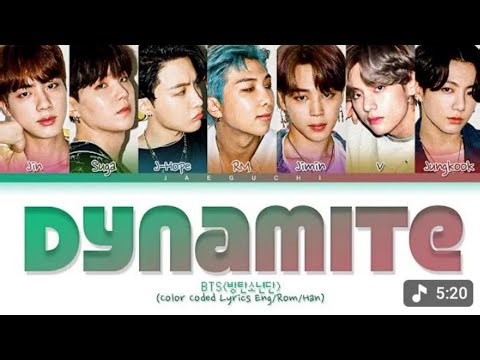 BTS - Dynamite (다이너마이트) (Color Coded Lyrics)