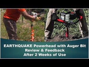 How to Drill Holes For Posts & Fruit Trees | EARTHQUAKE 43CC Auger Powerhead Review | Tools We Use