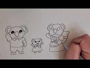 How to draw 29: Calico critters Family