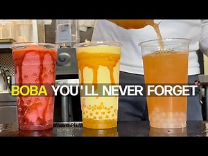The Most Aesthetic BOBA You’ll Ever See | Boba Café Vlog | ASMR #boba #bubbletea