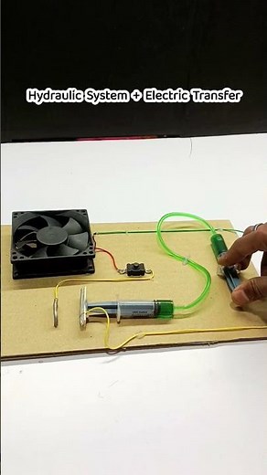 Hydraulic System And Electric Transfer Working Model | Amazing DIY Engineering Project