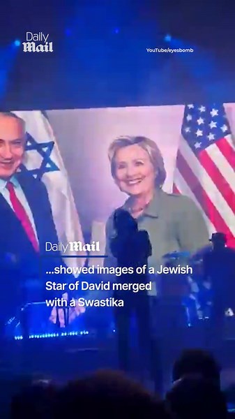 Primal Scream shows antisemitic images on stage at a London gig