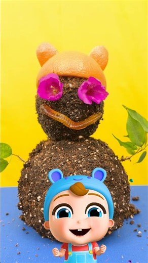 Stuck In The MUD! 🤢 Little Angel Snowman Craft & Sensory Playtime #kids #shorts