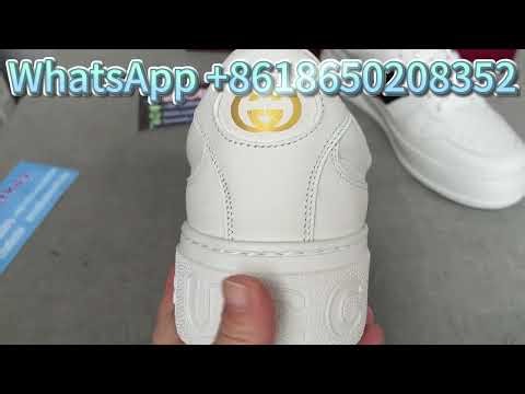 G-ucci chunky trainers in white leather #Gucci #Review