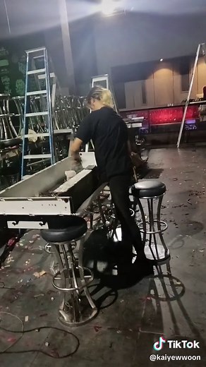 Indoor Setting with Unique Bar Stool Design