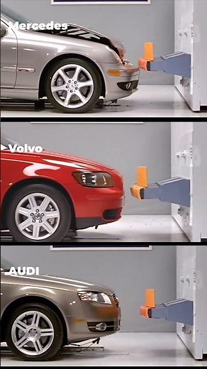 Volvo vs Audi vs Mercedes – Low Speed Crash Test! Who Survives?