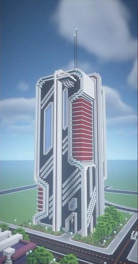 Futuristic Skyscraper build #minecraft