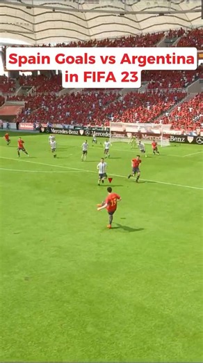Spain Goals vs Argentina in FIFA 23 #fifa23 #fifa #fifa23gameplay #spain #fifaworldcup2026