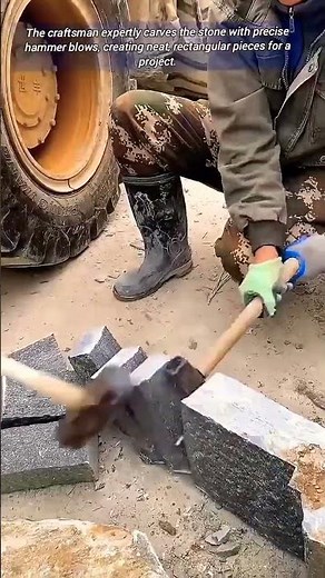 Making paving blocks from stone