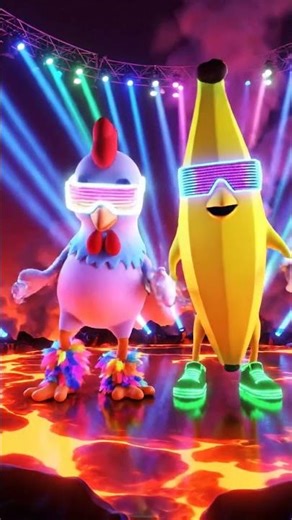 🎧 Banana & Chicken Go Raving! 🍌🐔🔥