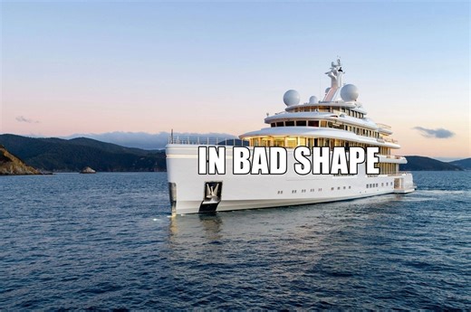 $270M Megayacht Luminosity Is "Rotting Away:" Abandoned, Never Sailed, and Brand New