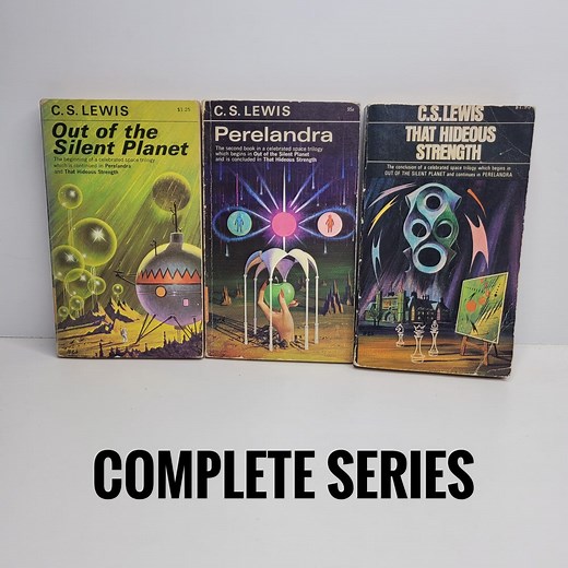 CS Lewis Space Trilogy, Out of the Silent Planet, Perelandra, That Hideous Strength, Science Fiction, Mars Venus Earth, Vintage Book Set - Etsy