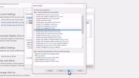 Outlook でルールを使用して電子メール メッセージを管理する