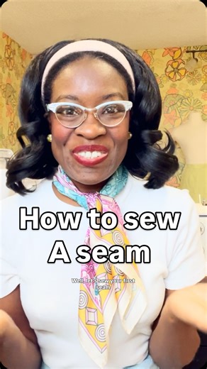 Serena on Instagram: "I am so thrilled with the response from my first short form tutorial. I hope you have been practicing your straight stitch because it’s time to sew a seam. I will try to do these weekly so you have plenty of time to practice in between lessons. #sewrena #vintage #howtosew #sewinglessons"