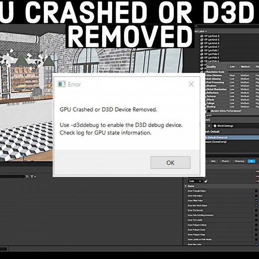 UE5 GPU Crashed or D3D Device Removed Fix | Community tutorial