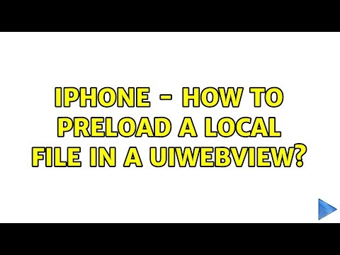 iPhone - How to preload a local file in a UIWebView?