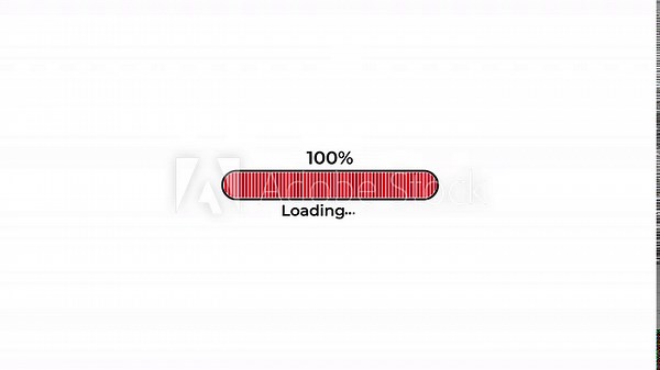 Loading bar downloading progress animation loading transfer download 0 to 100%.4k video