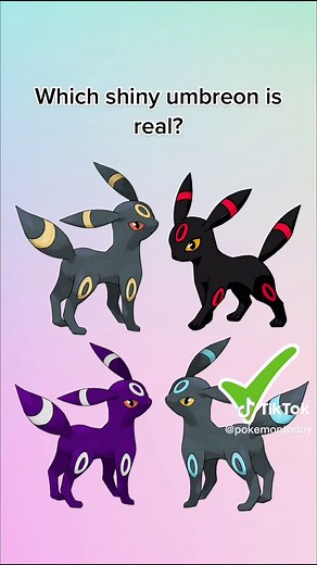 Which shiny umbreon is real? #pokemonshiny #real #umbreon #pokemon